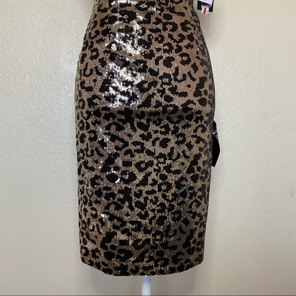 Guess by Marciano Gold/Black Leopard Lust Dress S - Picture 5 of 12